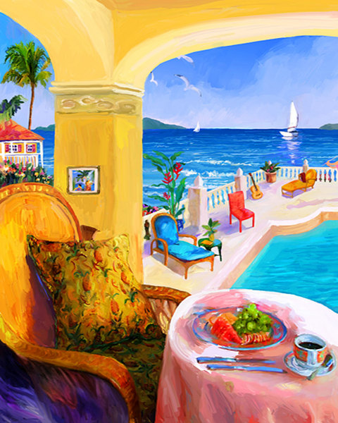 Breakfast in Paradise : Island Scenes : Jonna White Gallery