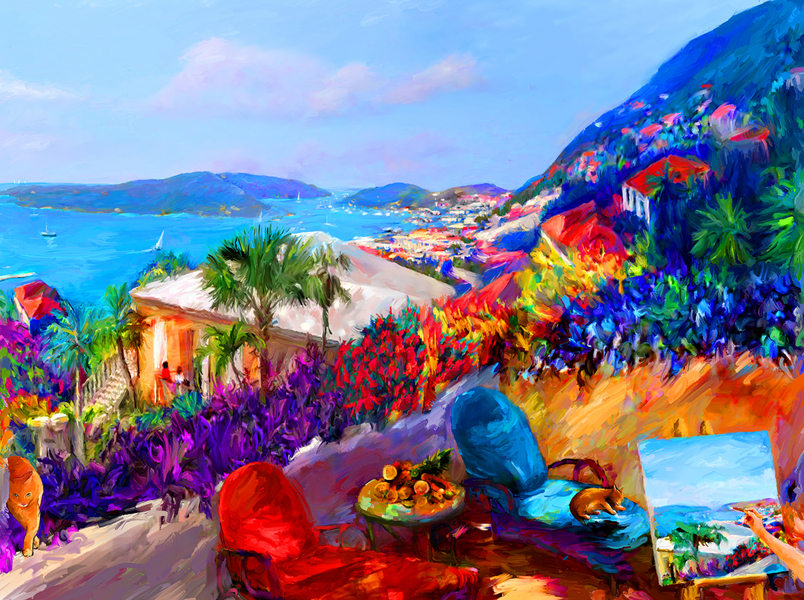 Harbor Fantasy : Island Scenes : Jonna White Gallery