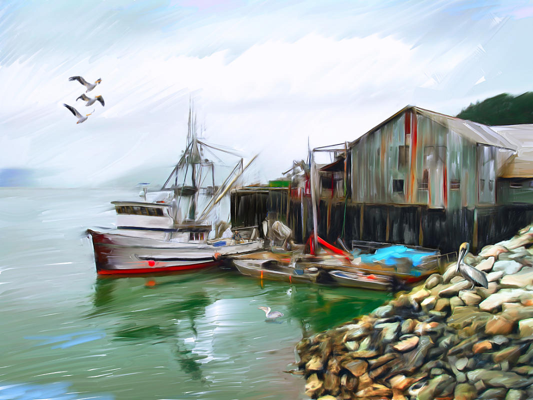 Fishing day : Boats : Jonna White Gallery