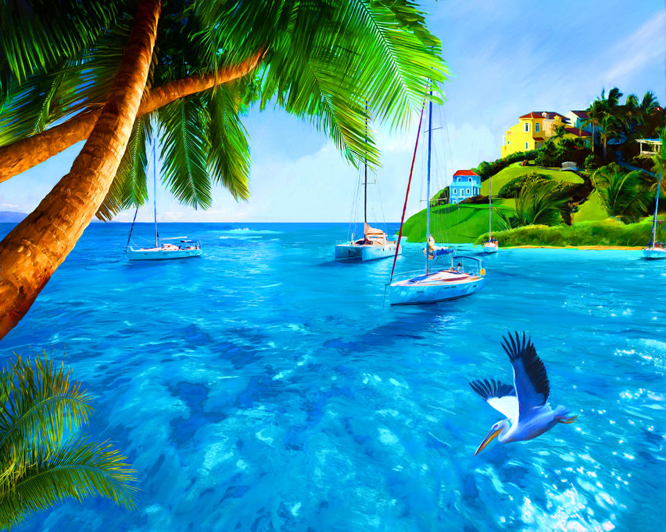 Villa by the Sea : Island Scenes : Jonna White Gallery