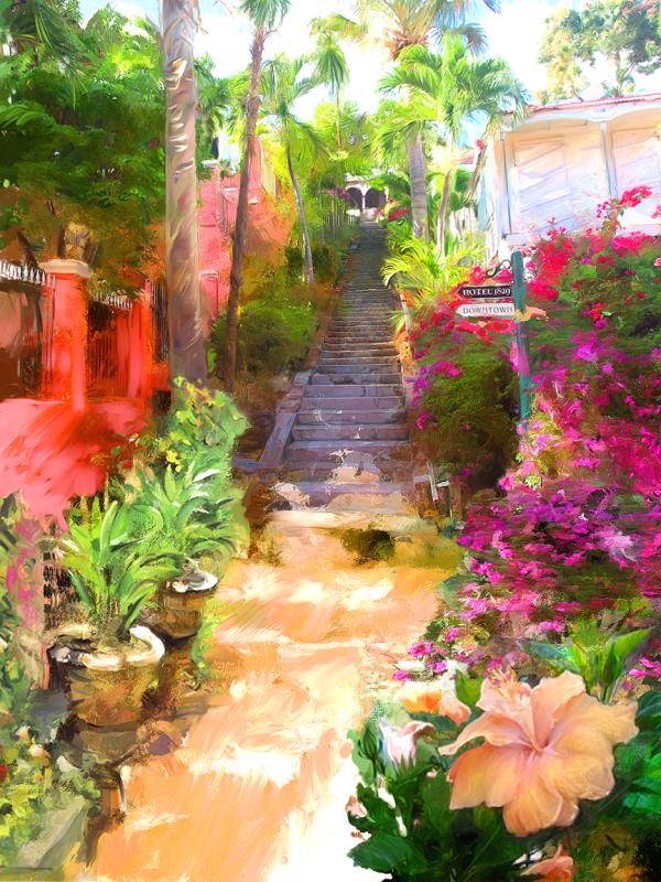 99 Steps : Island Scenes : Jonna White Gallery